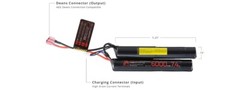 Airsoft Zion Arms 7.4v 6000mAh Lithium-Ion Nunchuck Battery Deans Connector NEW