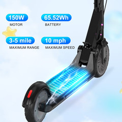 Kids Kick Scooter Foldable 3 Speed LED Lights Ages 6+ Adjustable Handlebar ME1