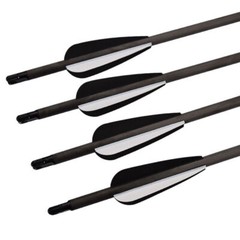 PSE Crossbow Bolts Half Moon Bolt Carbon Arrows Black 26.25″ 325 grains 3″ Vanes