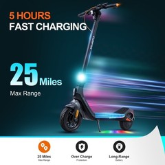 CUNFON Electric Scooter RS300 500W Peak Motor 19Mph 25Miles 360Wh Battery