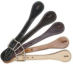 Adult Size Leather Spur Straps w/ Nickel Plated Buckles