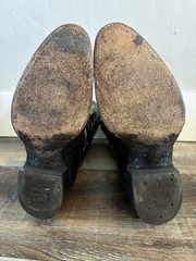 Vintage Tony Lama Genuine Lizard Skin Western Mens Boots Size 8.5 Regular