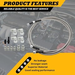 6AN 70″ Transmission Oil Cooler Hose Line kit Compatible with 4L60E 4L80E