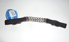 New Formay Adjustable Double Chain Black Nylon Curb Strap S-59