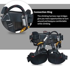 Climbing Half Body Harness Rope Arborist Saddle Tree Bridge Caving Rescue CE