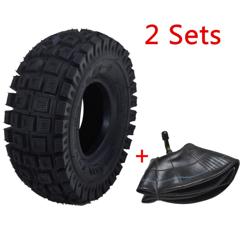Pair 3.00-4 Tire & Tube 10×3 For Pocket Bike Scooter Rocket Razor E300 & E325