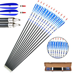 30″/32″ Turkey Feathers Carbon Arrows Spine500 for Compound Recurve Bow Hunting