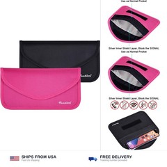 Signal Blocking Bag, 2 Pack RFID Faraday Bag Shield Pouch Cage Box Wallet Cas…