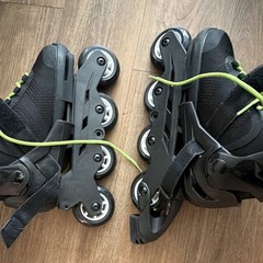 Rollerblade Microblade Kids Adjustable Inline Skates US 2-5 Black/Green