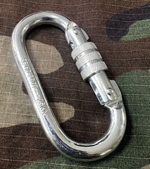 U.S. MILITARY ISSUED CARABINER CLIP 2007 25KN CLIMBING REPELLING GEAR NEW (E)