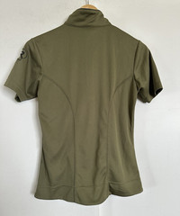 GERSEMI Elin Schooling Top Small Olive Green Short Sleeve