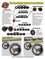 Specialty Archery Peep Aperture 3/32 in., Black