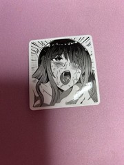black and white waifu lewd stickers #4