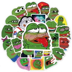 Mix 10/50 PCs Pepe the Frog MEME Cartoon Anime Luggage Car Sticker -No Duplicate