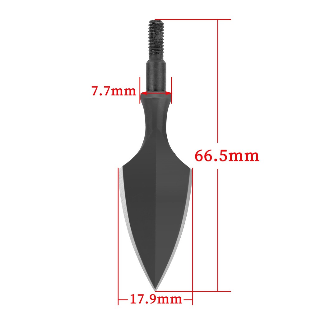 3PCS Archery Hunting Broadheads Arrowheads Screw Points Traditional Bow Crossbow