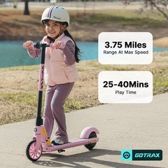 Lightweight GKS Mini Scooter for Kids 6-12 with Anti-puncture Tires & 150W Motor