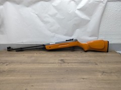 VINTAGE .177 CAL PELLET RIFLE BREAK BARREL UNMARKED, SHOOTS NICELY