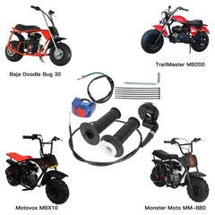 Mini Bike Throttle Kit 7/8 Handle Grip 50in Cable For Coleman Baja Motovox
