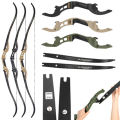 62″ F Interface Takedown Archery Recurve Bow Set 25-60lbs Limbs Aluminum Hunting