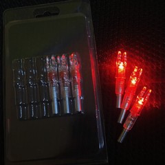 6/12pcs Archery Glowing LED Nocks ID5.2mm for Crossbow Arrows Tails Hunting Tool