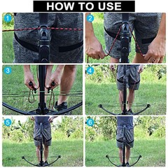 Crossbow Cocking Rope Double Handle Pull Cord String Hunting Aid