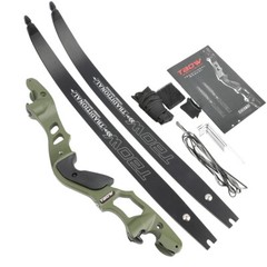 62″ ILF Recurve Bow 19″ Riser 30-60lbs Takedown Archery American Hunting 210FPS