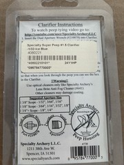 Specialty Archery Aperture w/#1.5 Clarifier Lens – 1/32″ – Ice Blue – 772