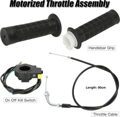 Throttle Cable Twist Grip Assembly for 49cc-100cc Gas Motorized Bikes