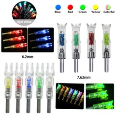 6Pcs Automatically Archery Arrow Lighted Nock for ID 6.2mm/7.62mm Crossbow Bolt