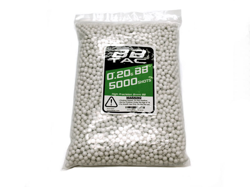 BBTac Airsoft BBs 6mm High Performance 0.12 gram pellets .12g ammo 10,000 WHITE