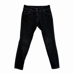 Women’s Sz 30 R Goode Rider Black Vogue Riding Jeans Full Seat Breeches #14902
