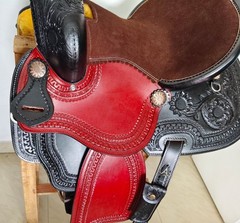 Western Leather Saddle: Hand made Western Horse Saddle With Tack Set