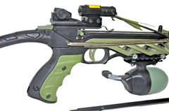 80lbs. Power SARION GREEN Cross Bow w/ Red Laser, Fishing Gear & more!!
