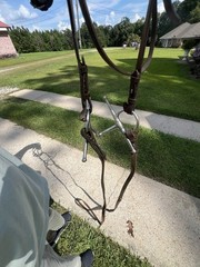 Complete English Bridle Set — Full Cheek Snaffle Bit + Leather Bridle + Braided