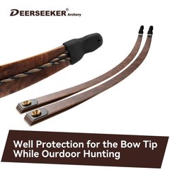 Deerseeker Recurve Bow Tip Protector Longbow Guard Archery Silicon Black