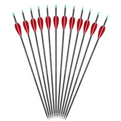 12Pcs 28/30 Carbon Arrows 7.8mm for Compound Recurve Bow Target Hunting Shooting