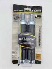 JT CO2 Cylinder, 2 pack, NIP, 90 gram, Pre-filled cylinders for Paintball