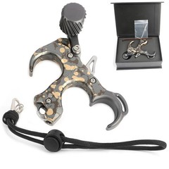 Adjustable Compound Bow Release Aids 3 Finger Archery Grip Thumb Trigger RH LH