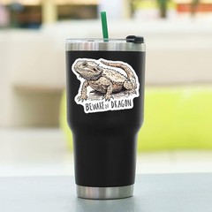 100 Pack Bearded Dragon Stickers (Large Size), Bearded Dragon Graphic Decal S…