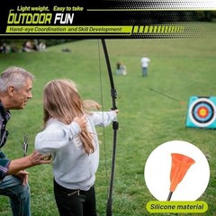 CrazyMouse Recurve Bow Set 45-In 8 Arrows Ambidextrous Fiberglass Archery