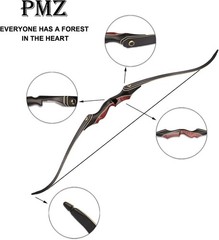 PMZ Recurve Bow and Arrow Set, Newset Professional 35 lbs, Coral Snake