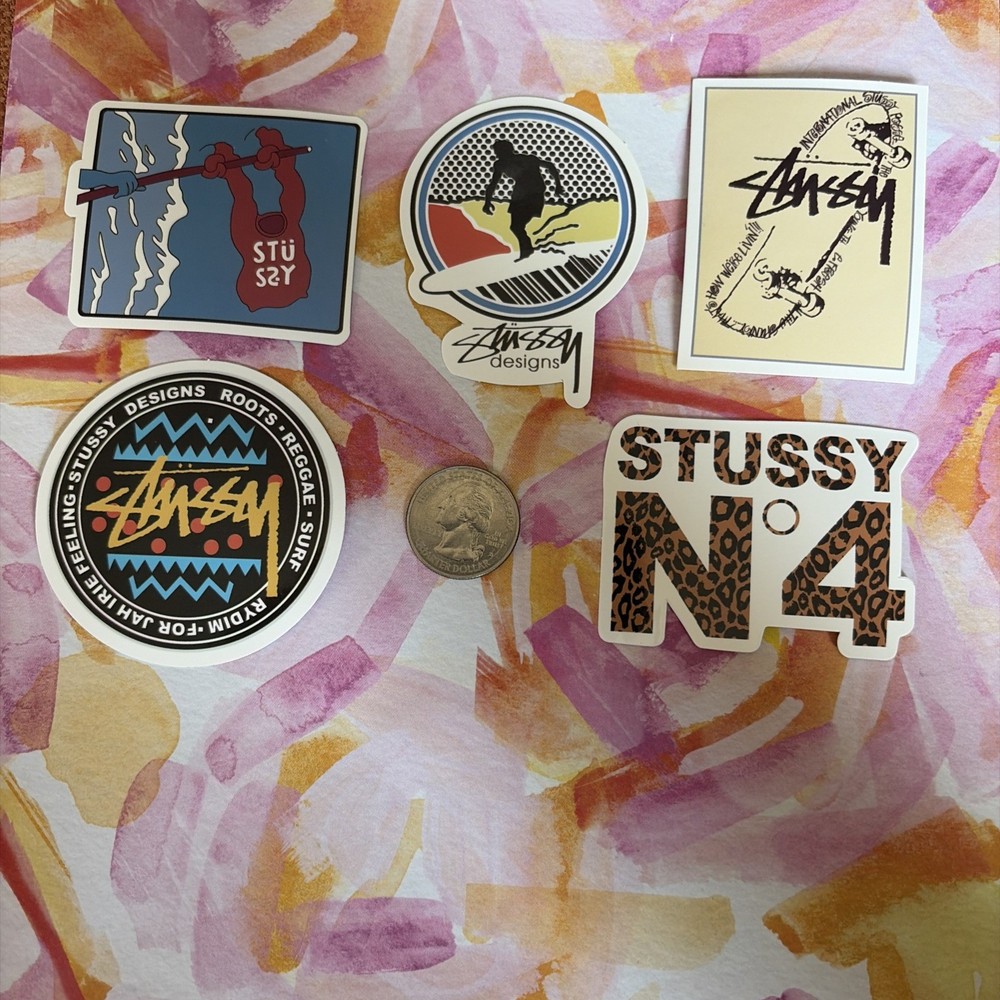 Urban Skateboarding Stickers Stussy Logos – Lot of 5