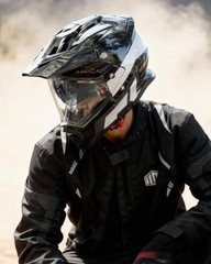Dirt Bike Helmets for Adults 3 in 1 Dual Sport ATV Off Road Large Black Silver