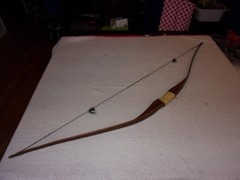 Vintage Custom Made Wood Left Hand Long Bow