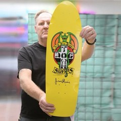 NEW DOGTOWN Jim Red Dog Muir SIGNED 70’s Classic Yellow REISSUE Skateboard DECK