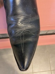 Justin 2005 Black Leather Western Cowboy Boots Size 8.5 D Made in USA