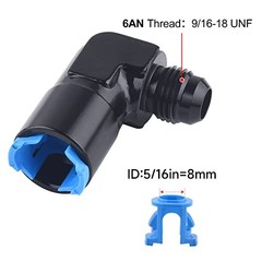 EVIL ENERGY 6AN Male to 5/16″ SAE Quick-Disconnect Female 6AN to 5/16 90 degree