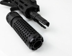 Shadow MKII 4″ Muzzle Brake & Blast Redirect Sleeve Combo for 1/2*28 GBB AEG SYS