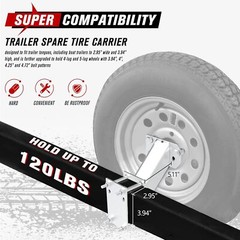Trailer Spare Tire Mount120LBS Spare Tire Carrier for TrailerUtility Trailer …