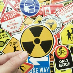 50Pcs Vinyl Warning Skateboard Stickers bomb Laptop Luggage Car Decals Dope Lot